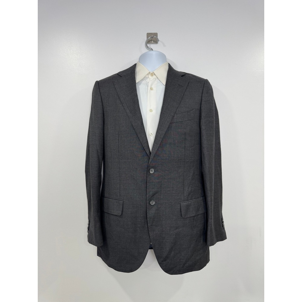 Suitsupply Men Grey Lazio Pure Wool Super 110's Blazer Jacket 40L